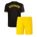 Borussia Dortmund Udebanesæt Børn 2022-23 Kortærmet (+ Korte bukser)